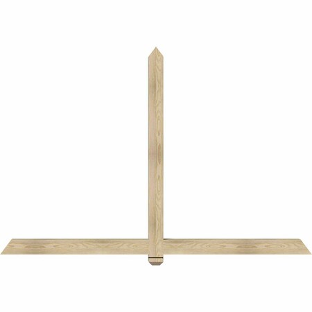 Ekena Millwork Eugene Rough Sawn Timber Gable Bracket, Douglas Fir, 84"W x 56"H x 4"D x 4"F, 16/12 Pitch GBW084X56X0404EUG00RDF